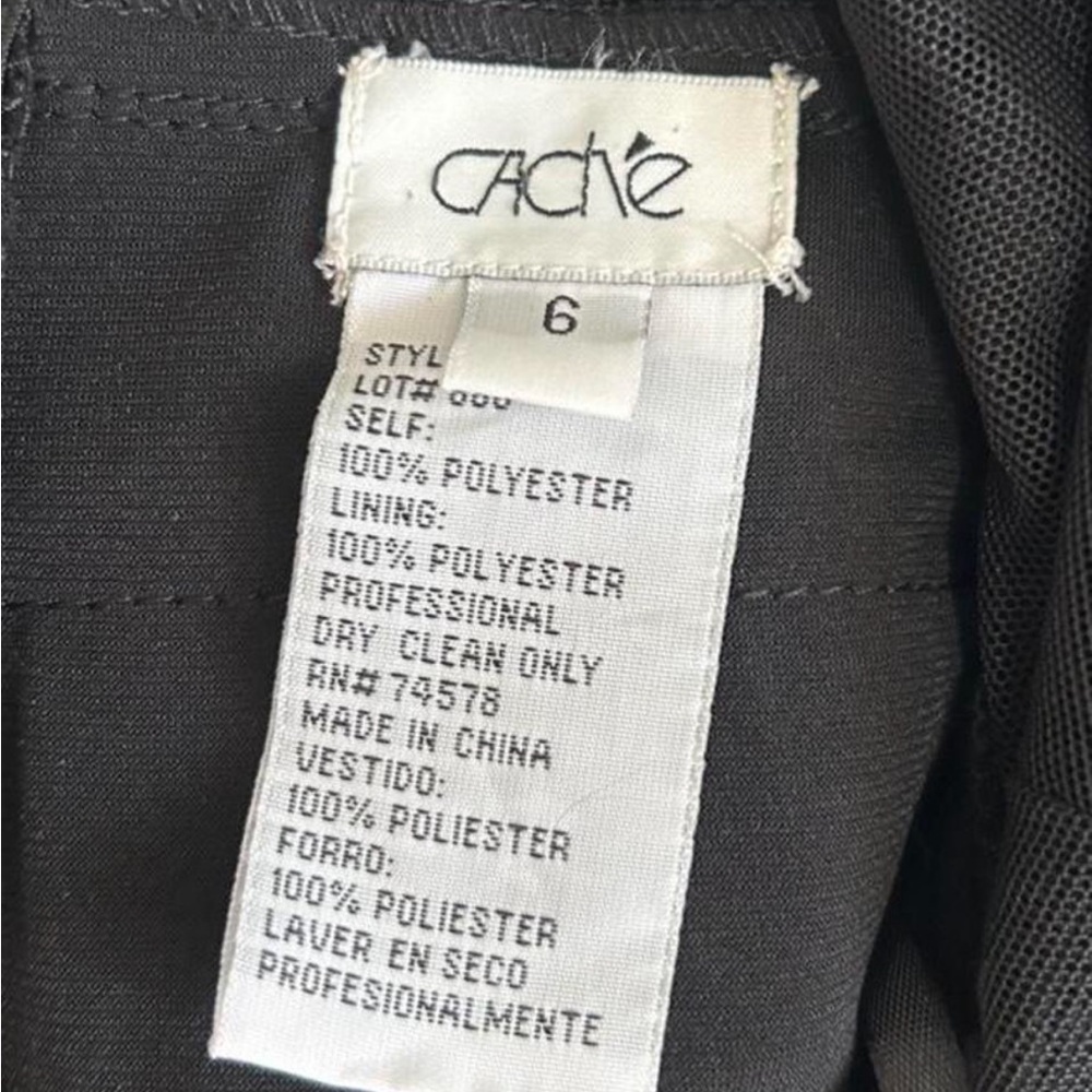 Cache Black Tiered Spaghetti Strap Mini Dress Siz… - image 4